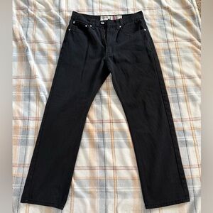 Men's Black Straight Jeans